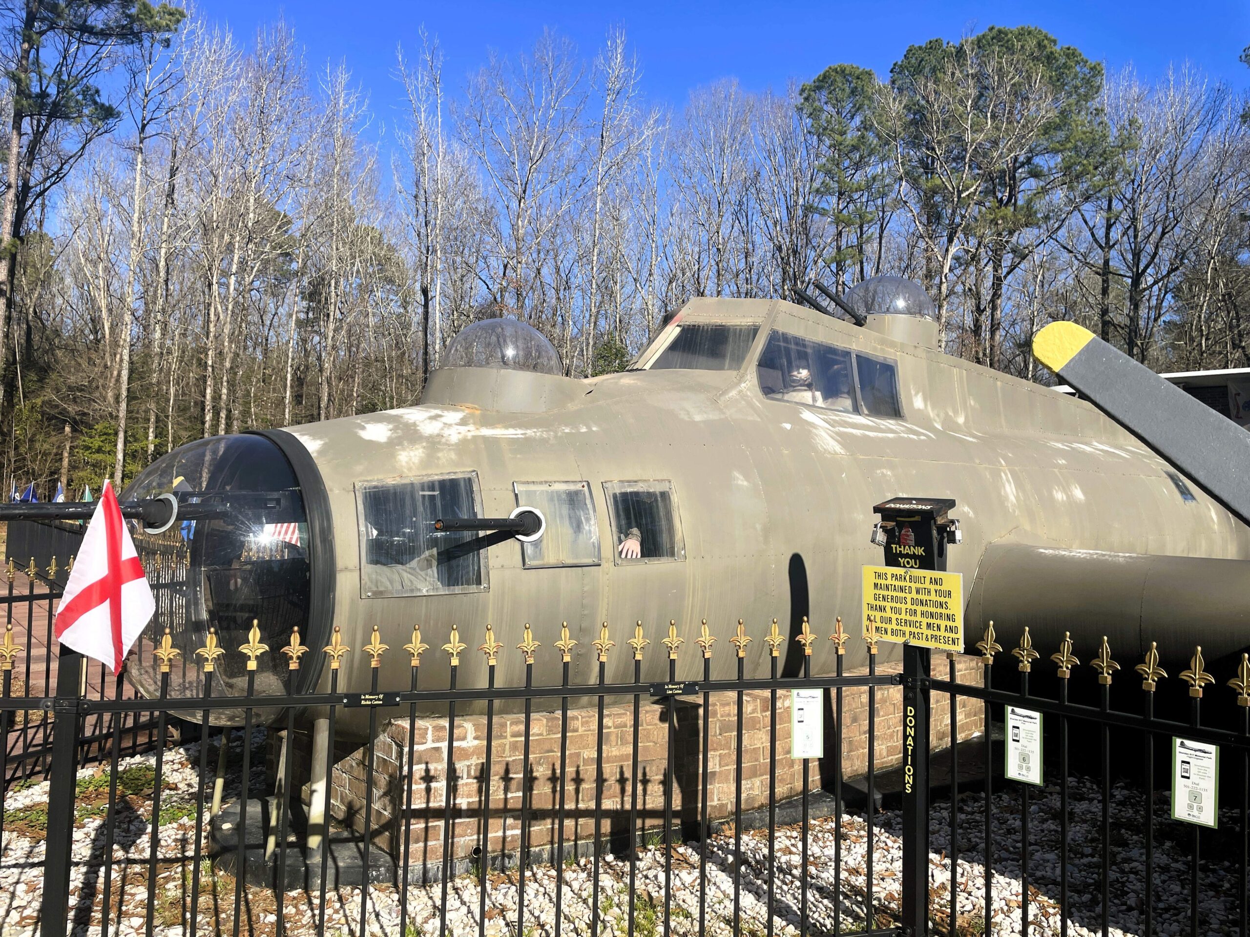 Life-size replica of a Boeing B-17F Flying Fortress that crashed during WWII at Sheridan, Arkansas