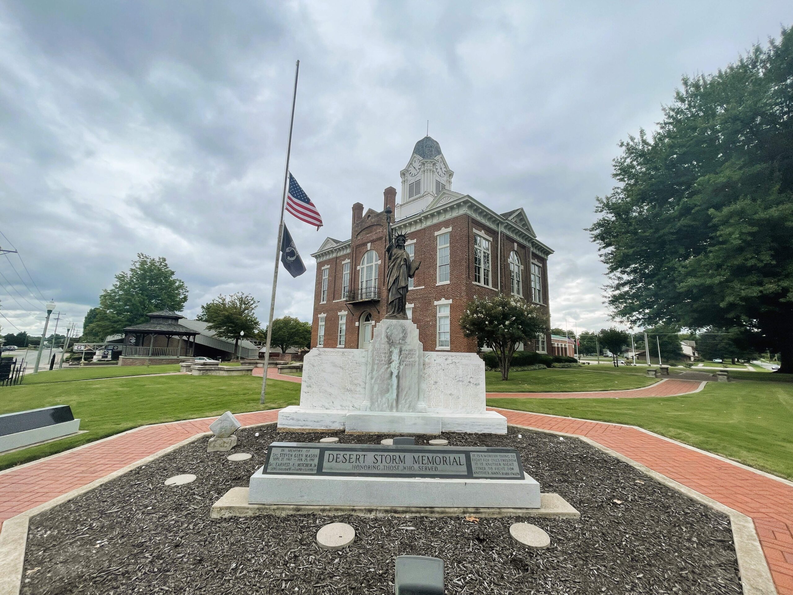 Greene County Statue of Liberty War Memorial in Paragould, Arkansas